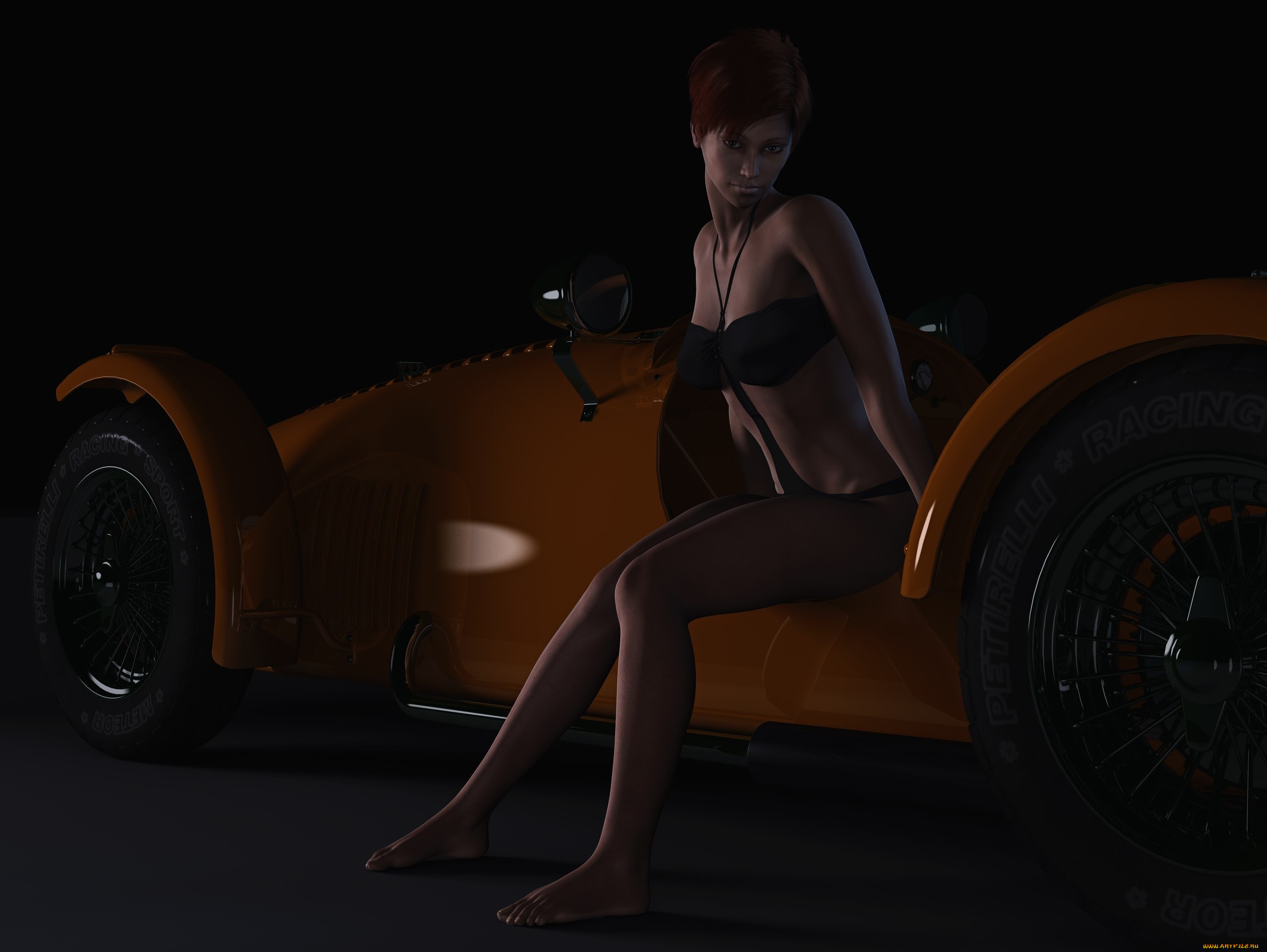 , 3d car&girl, , , , 